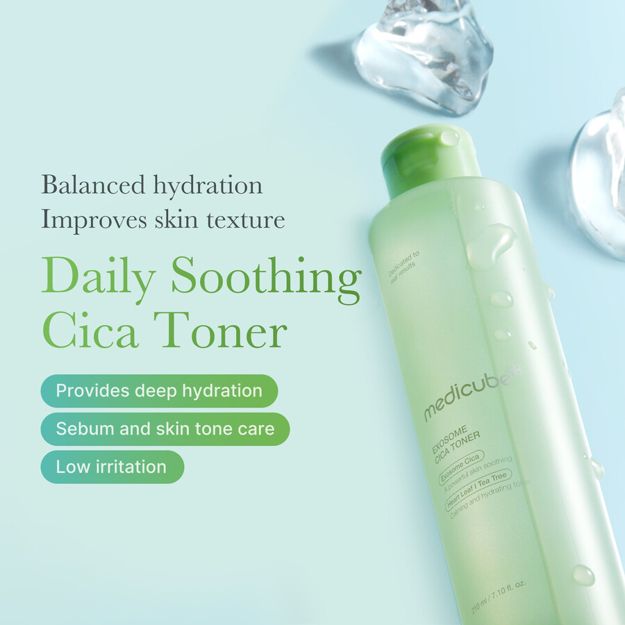 medicube exosome cica kalmerende toner