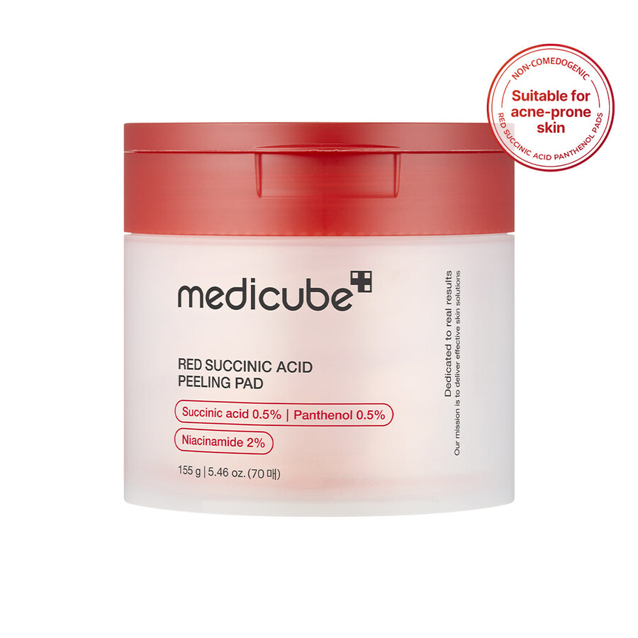 medicube rode barnsteenzuur panthenol pads