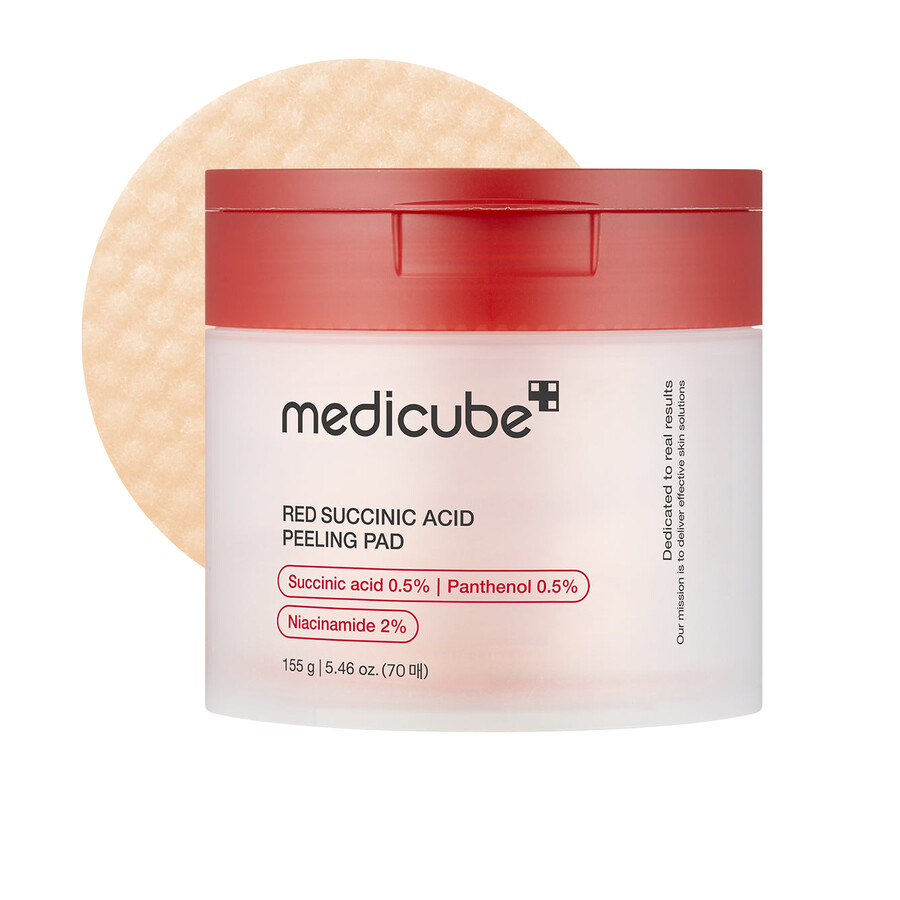 medicube rode barnsteenzuur panthenol pads