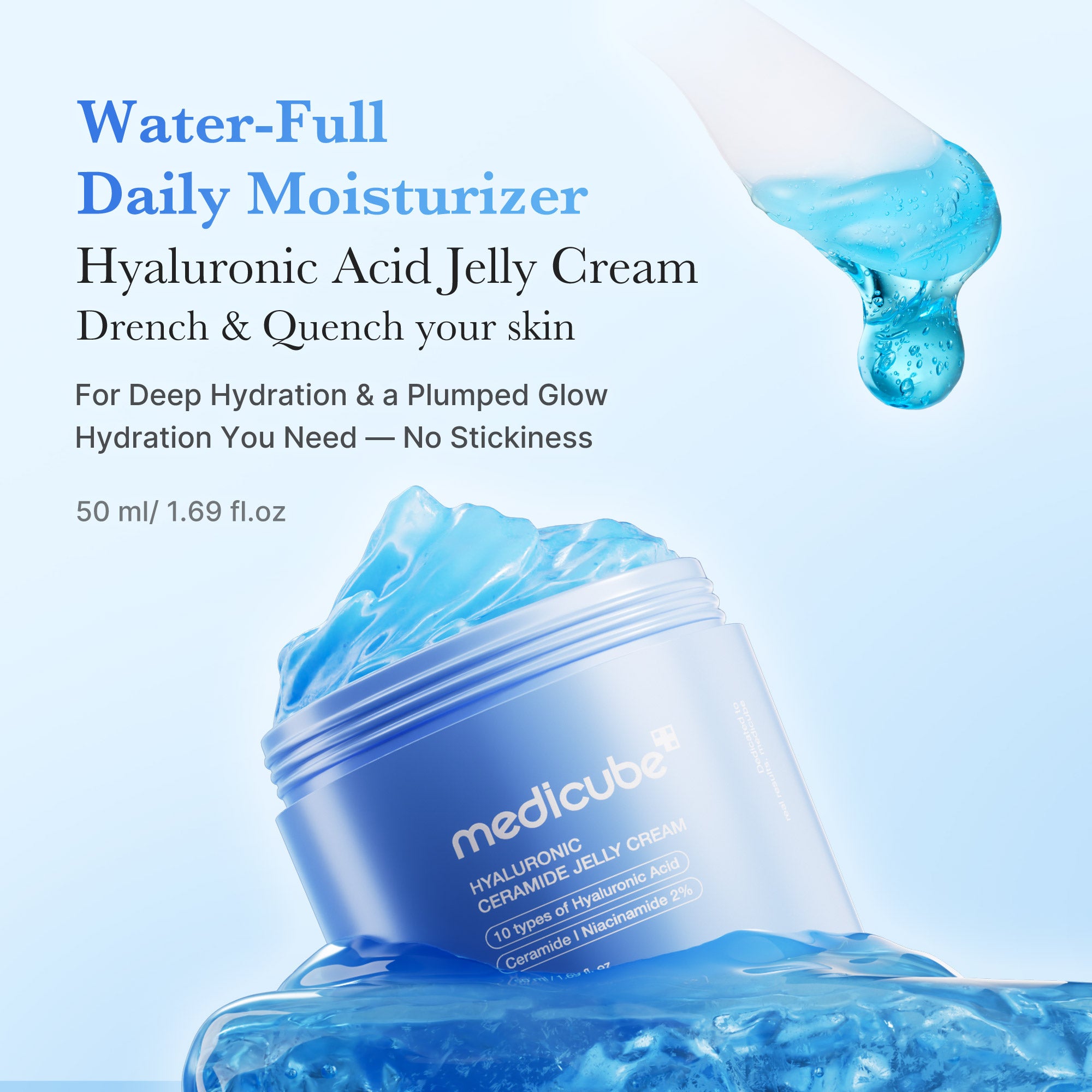 hyaluronzuur ceramide hydraterende jelly cream