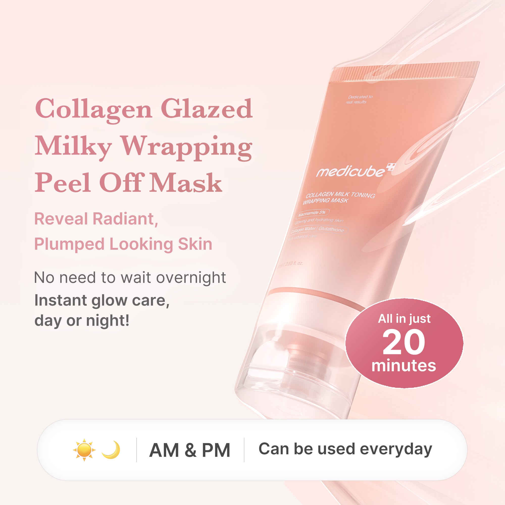 collageen milky glow daytime wrapping mask