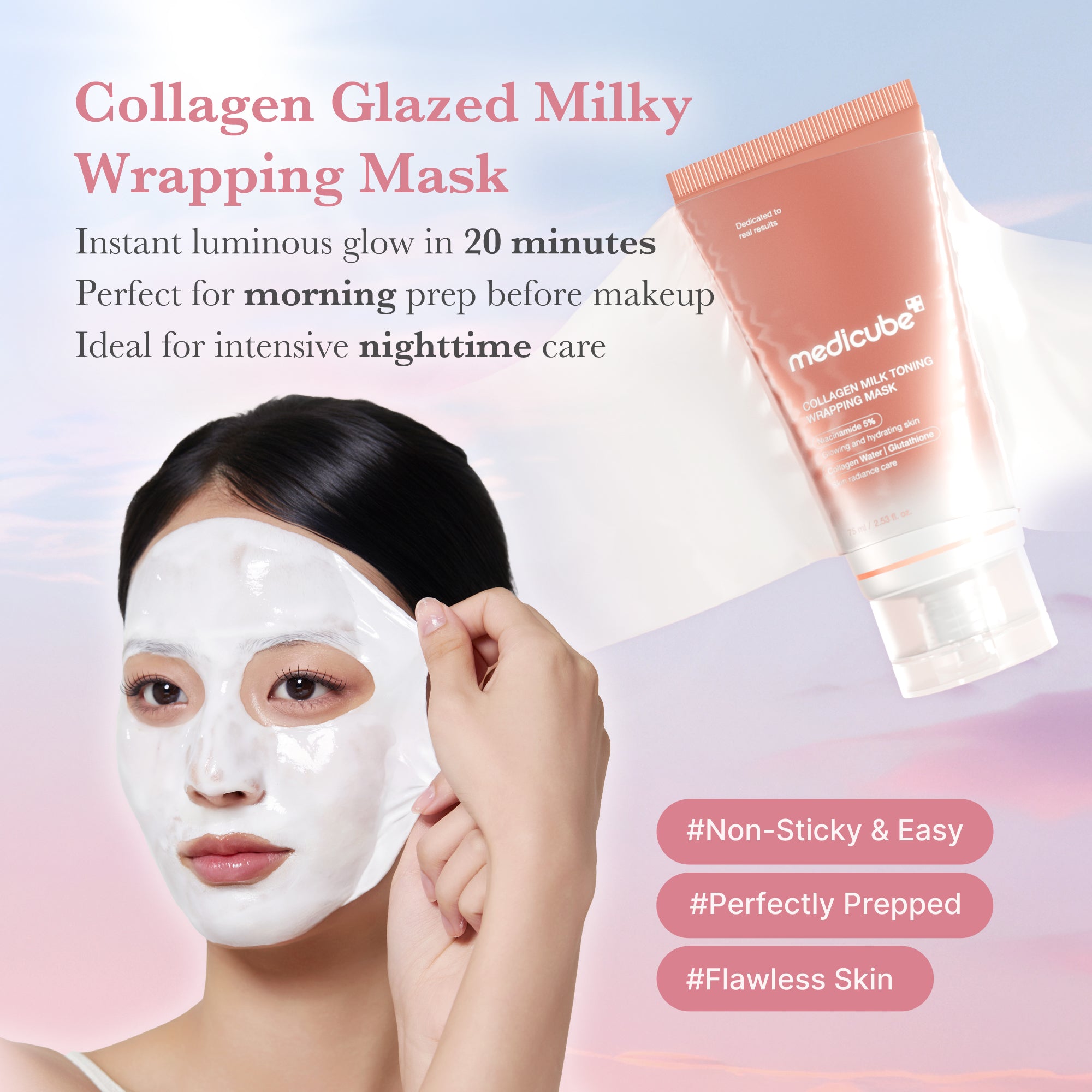 collageen milky glow daytime wrapping mask