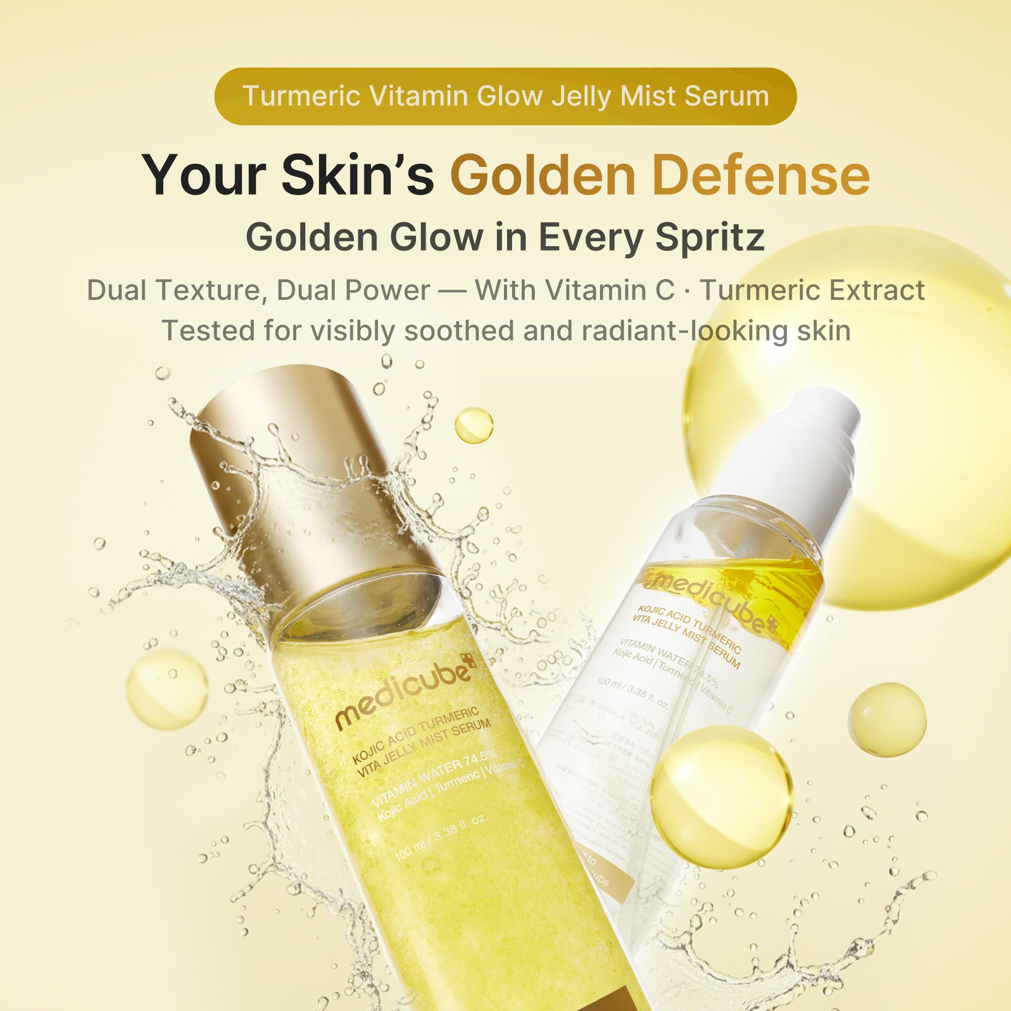 kojiczuur kurkuma vitamine goud jelly mist serum