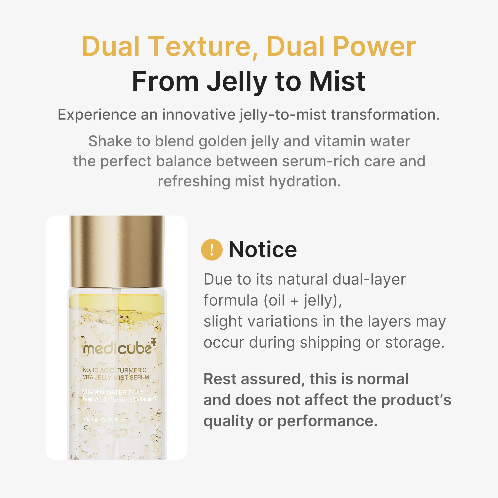 kojiczuur kurkuma vitamine goud jelly mist serum