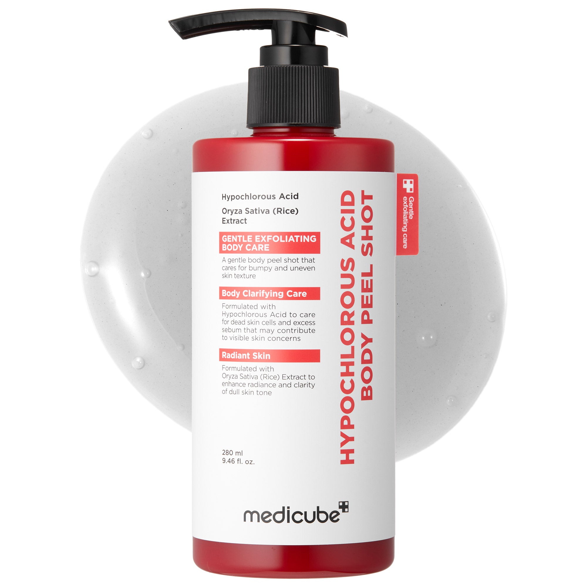 hypochloorzuur rijst body peel shot