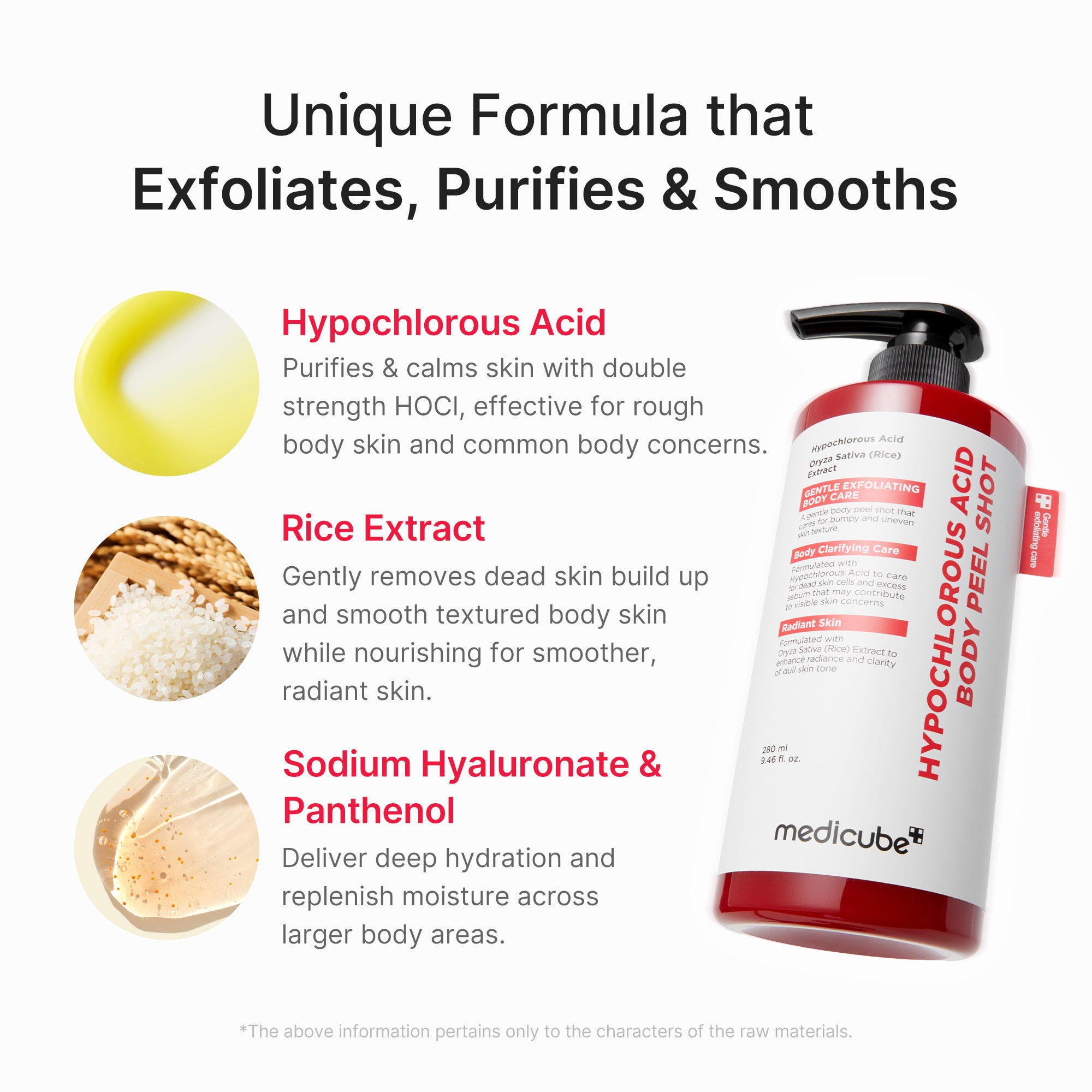 hypochloorzuur rijst body peel shot